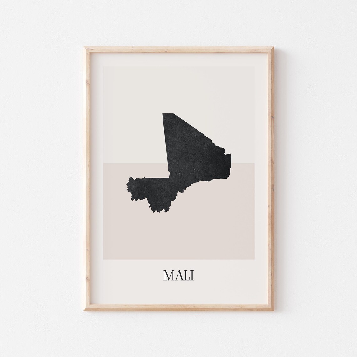 Mali Map Poster Print Minimalist Boho Wall Art Decor For Home Or Gift