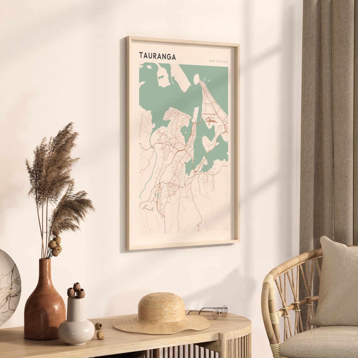 Tauranga Map Poster Tauranga Wall Art Tauranga Map Tauranga Poster Tauranga Map Print Tauranga Print Tauranga New Zealand - Image 3
