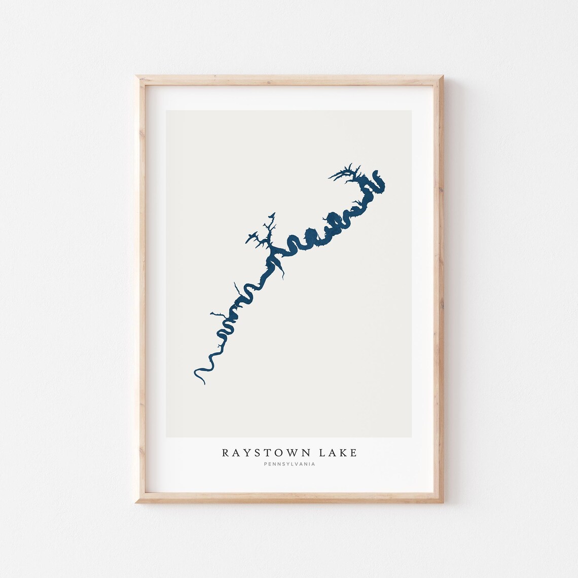 Raystown Lake Print Poster Art Wall Map Pennsylvania