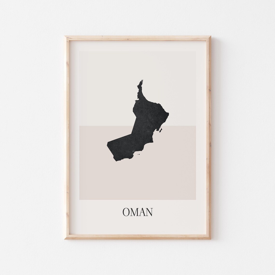 Oman Map Poster Print Minimalist Boho Wall Art Decor For Home Or Gift