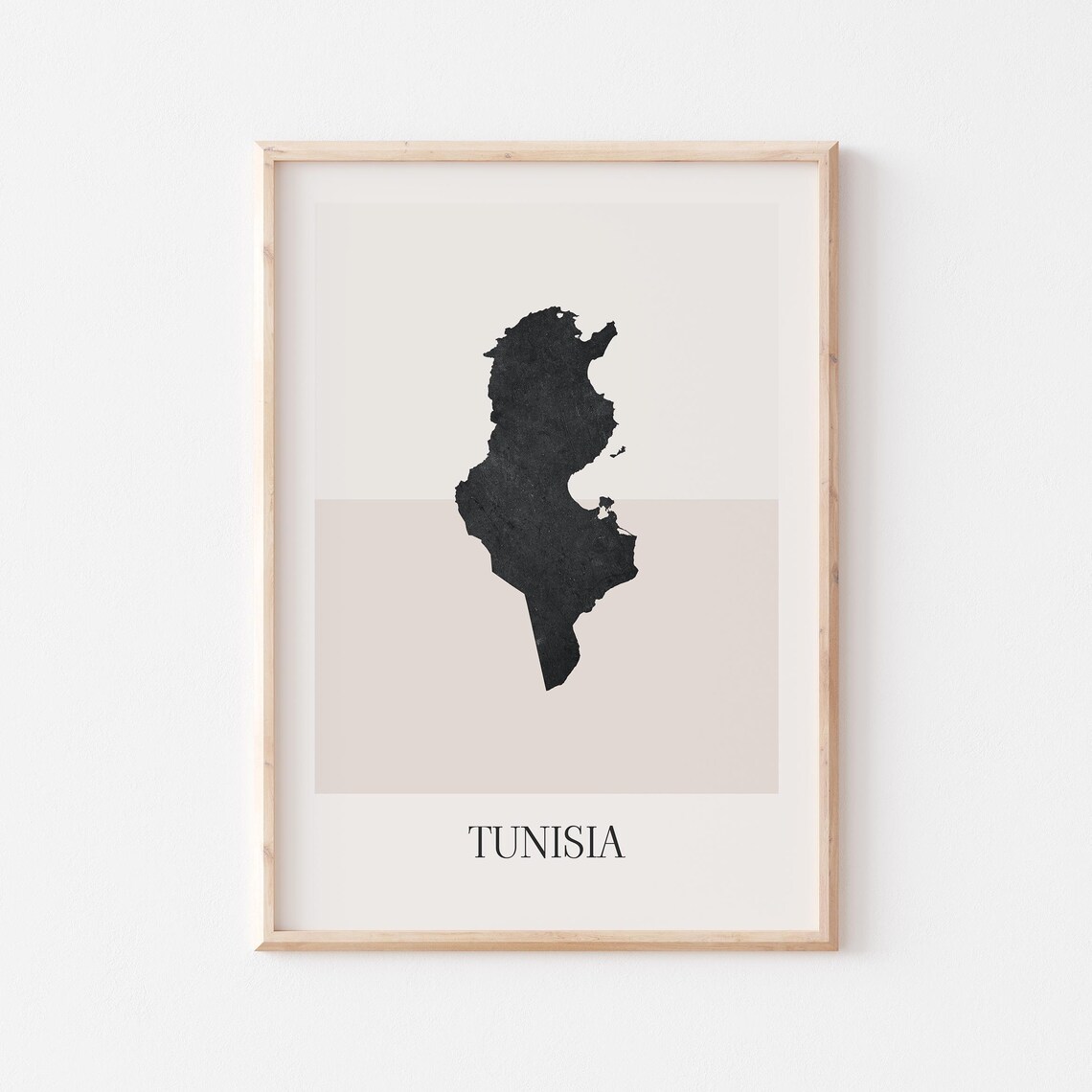 Tunisia Map Poster Print Minimalist Boho Wall Art Decor For Home Or Gift