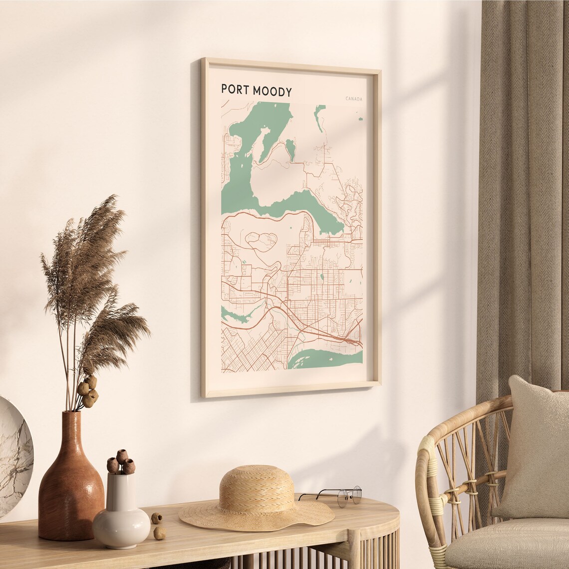 Port Moody Canada Minimalist City Street Map Art Poster Home Decor - Image 3