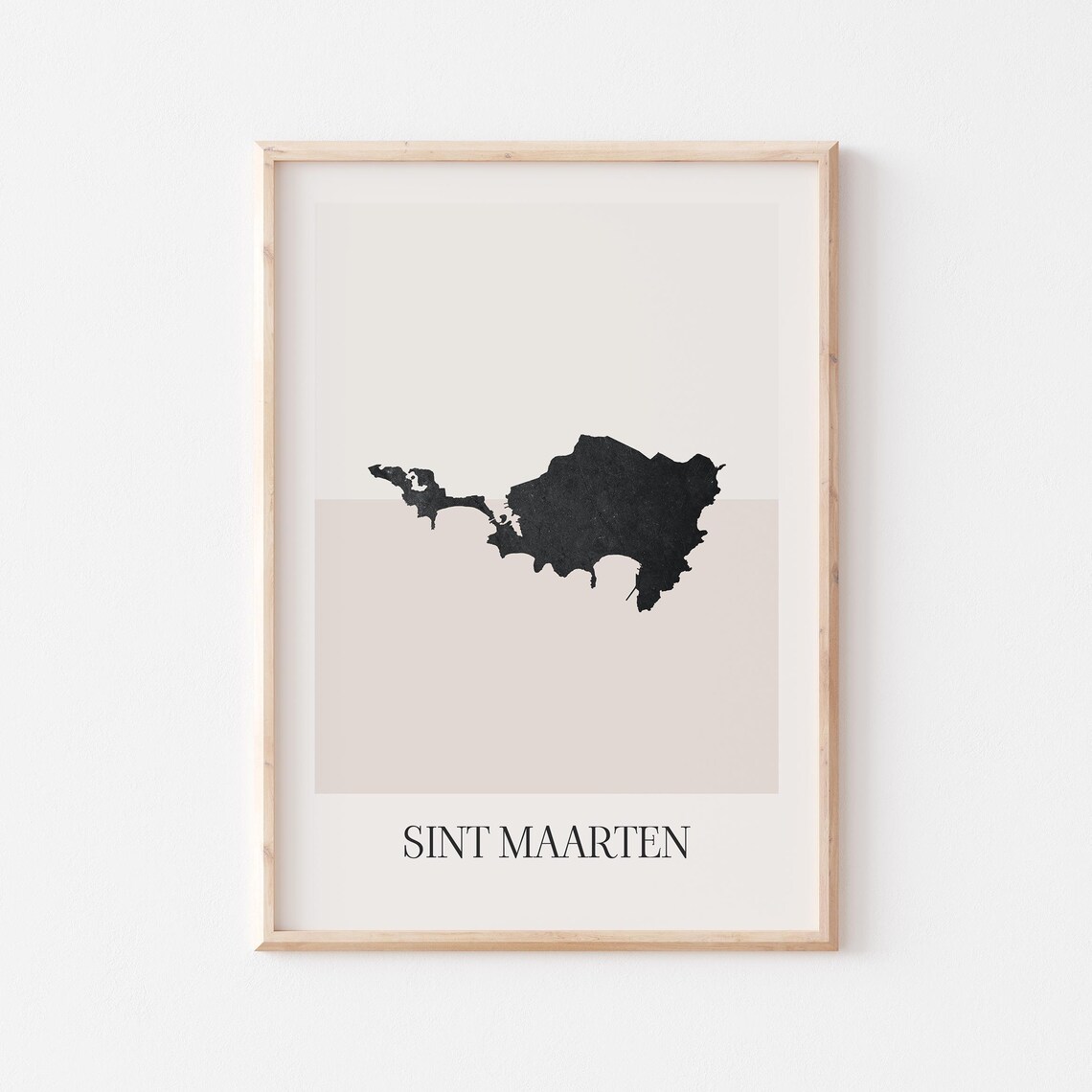 Sint Maarten Map Poster Print Minimalist Boho Wall Art Decor For Home Or Gift