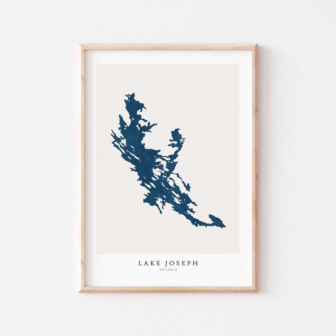 Lake Joseph Map Poster Print, Ontario House Gift