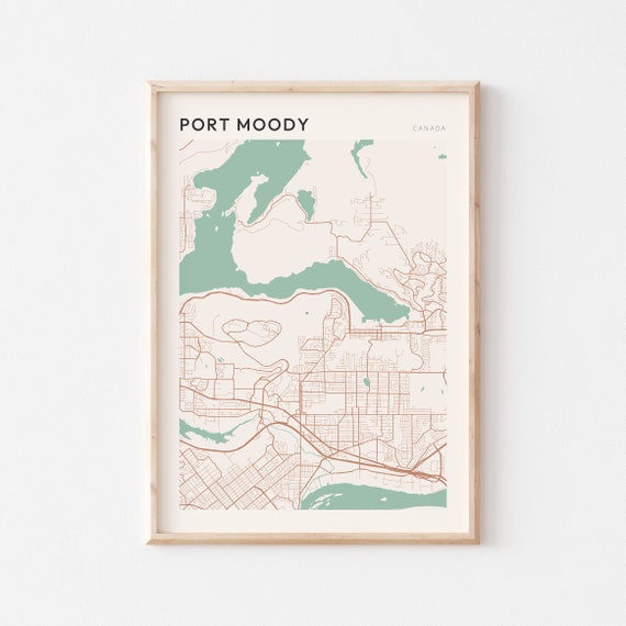 Port Moody Map Poster Port Moody Wall Art Port Moody Map Port Moody Poster Port Moody Print Port Moody Canada Travel British Columbia