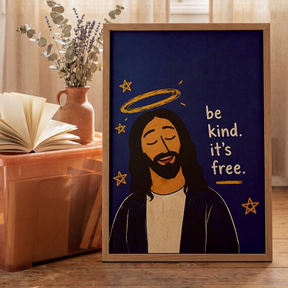 Jesus Be Kind - Modern Christian Kids Room Decor