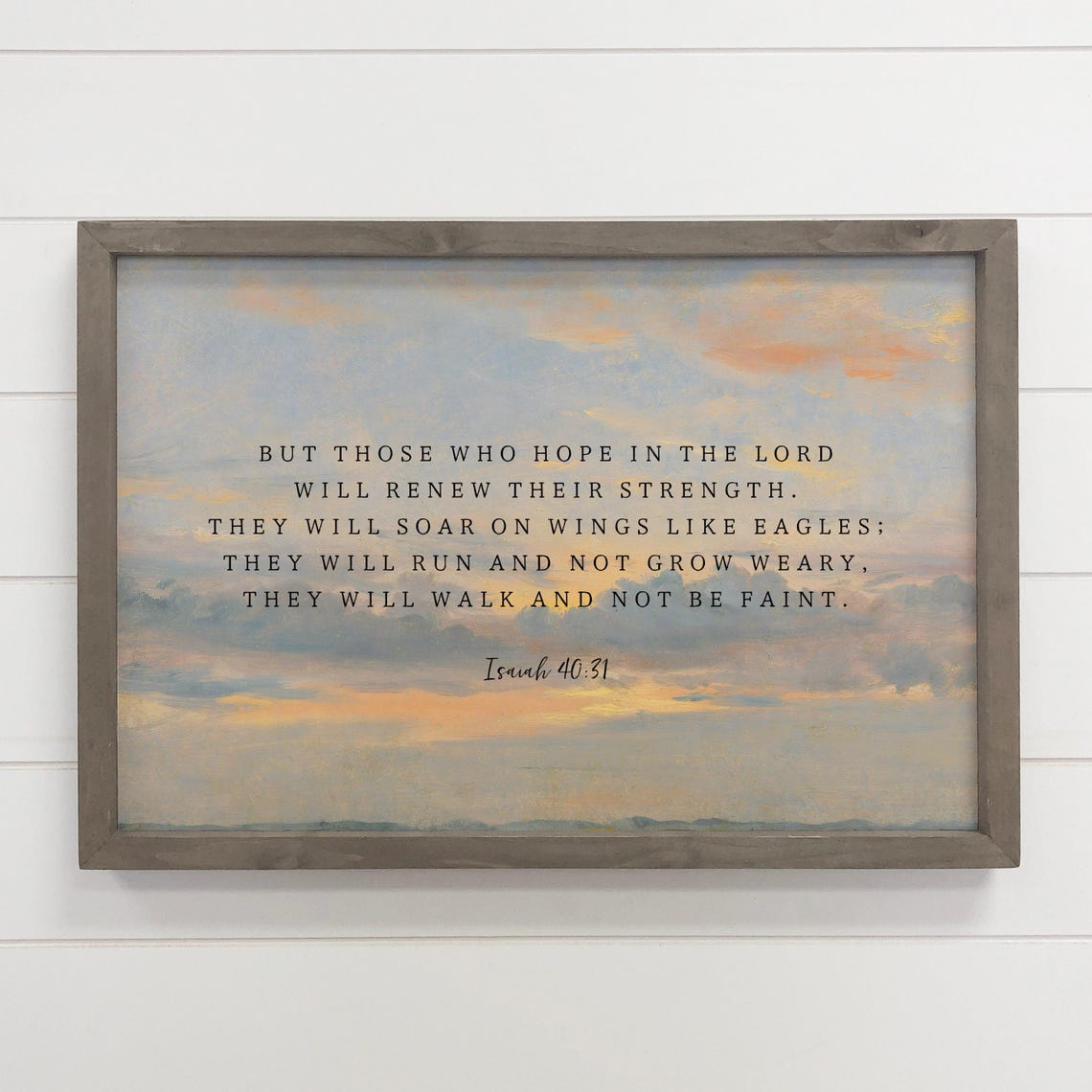 Isaiah 40 31 Bible Verse Hope and Strength Scripture Art Poster