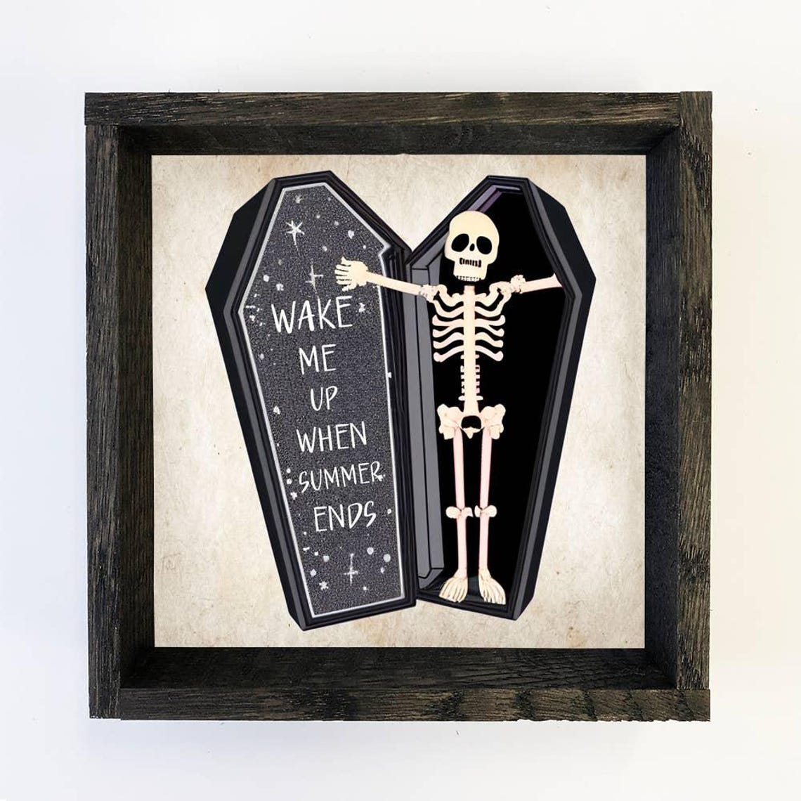 Funny Halloween Art Wake Me Up When Summer Ends