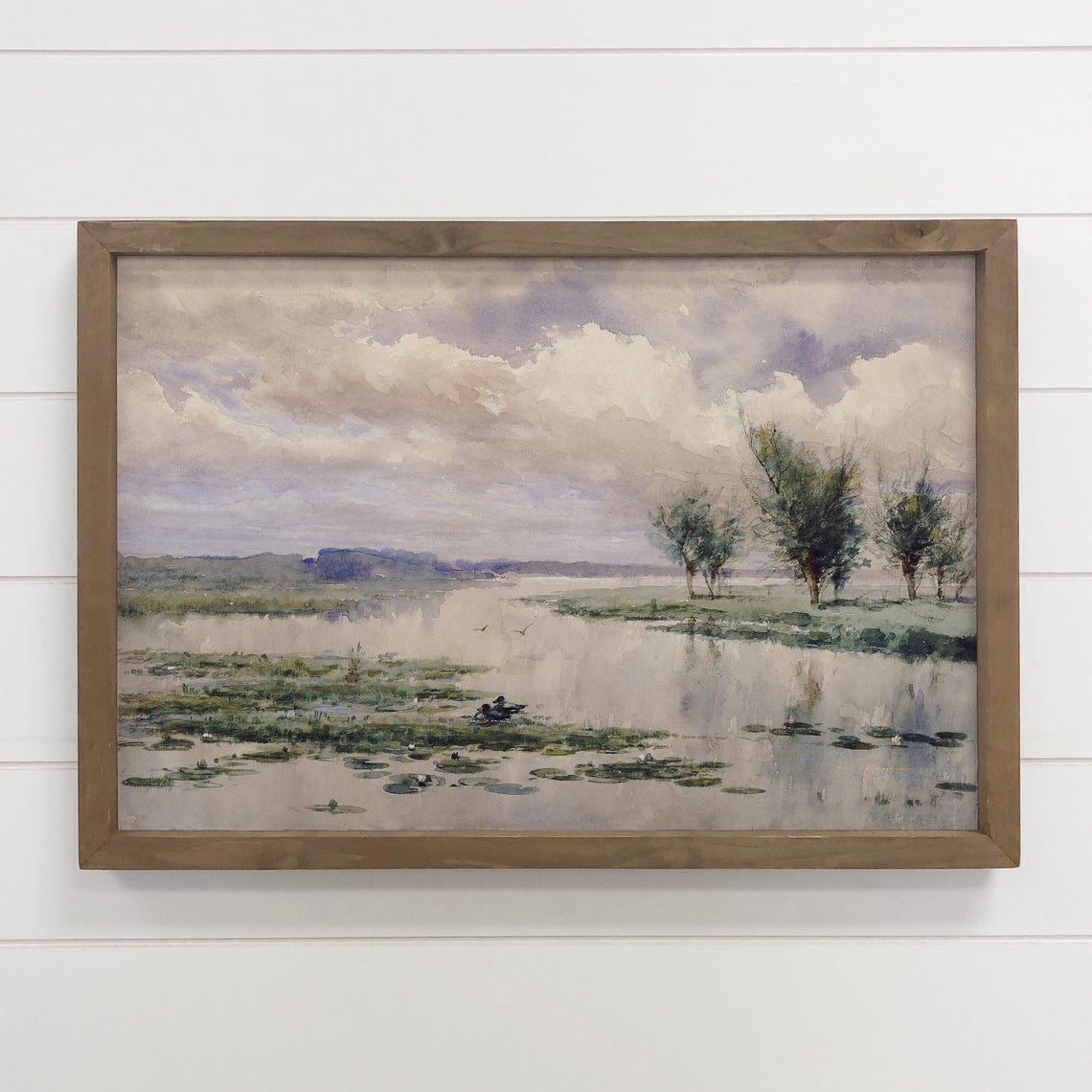 Washington DC Hains Point Water Lily Wetland Watercolor Art Poster
