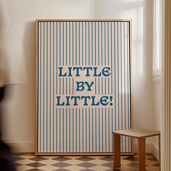 Little By Nursery Print Boho Wall Art Modern Kids Room Decor Positive Quote Poster School Psychologist Social Worker