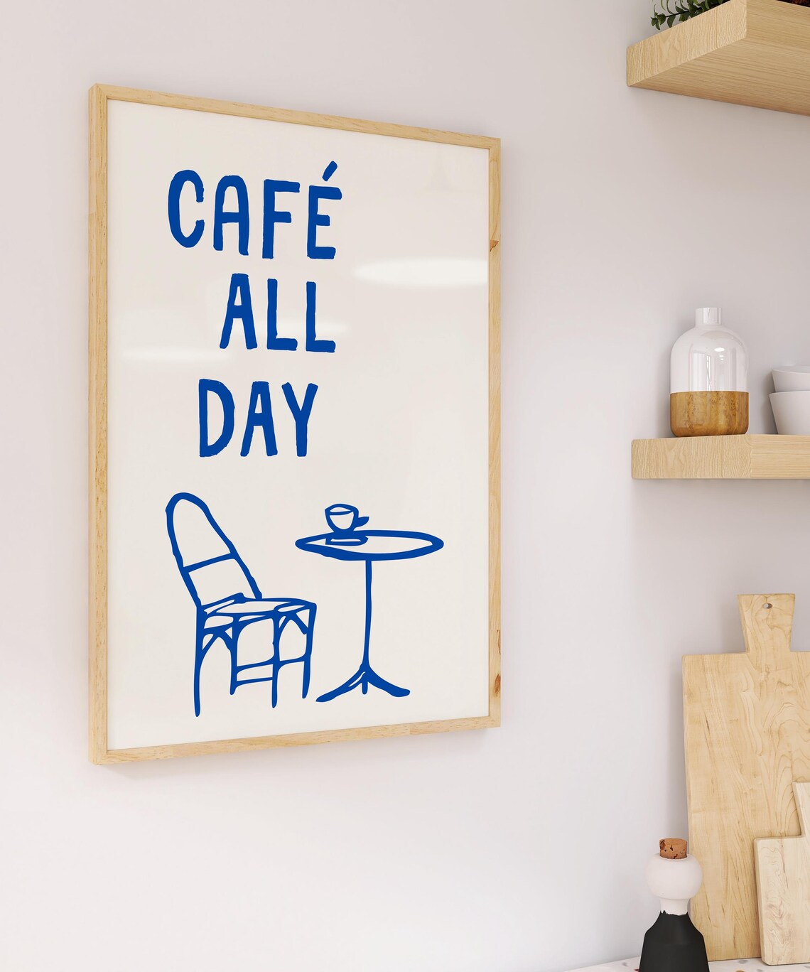 Retro Cafe Kitchen Art Print, Cute Coffee Decor - Image 3