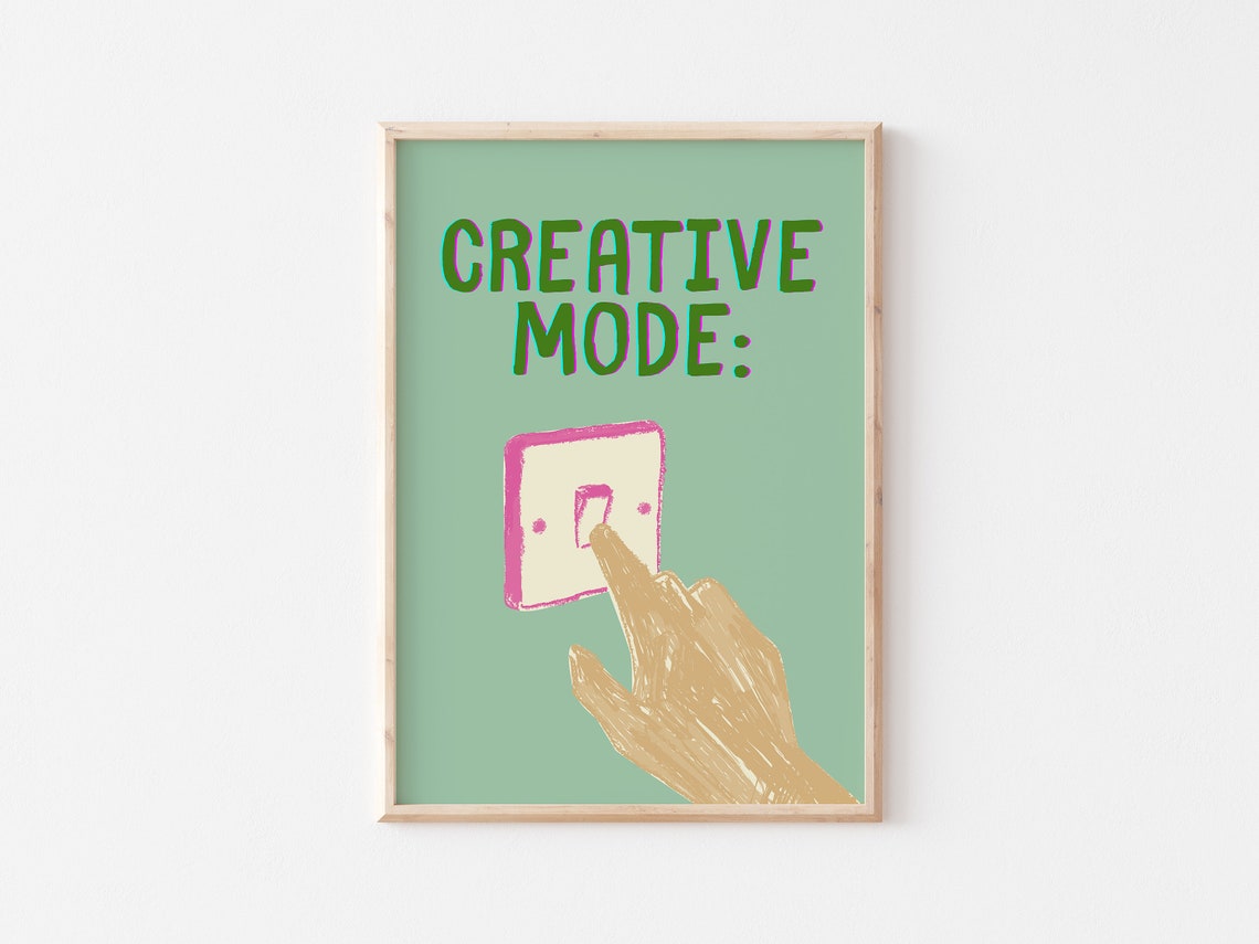 Creative Mode Colorful Light Switch Illustration Office Decor Poster - Image 3