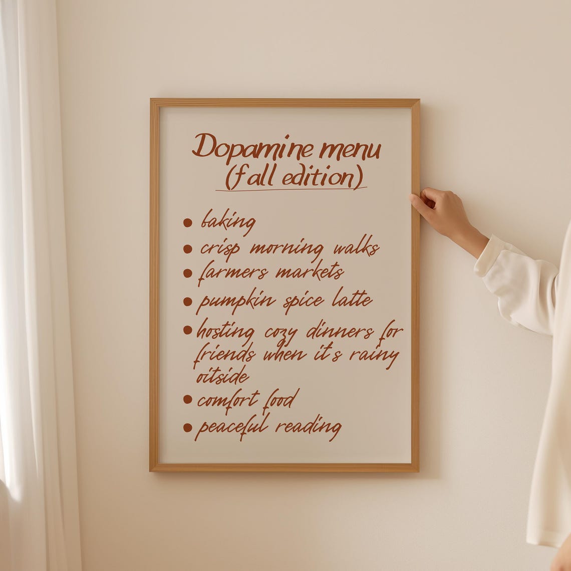 Dopamine Menu Fall Edition Handwritten Poster for Cozy Autumn Living - Image 3