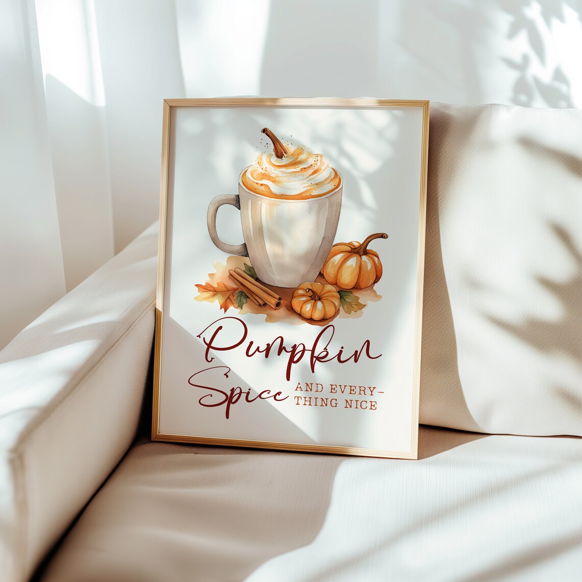 Pumpkin Spice And Everything Nice Fall Art Print - Image 5