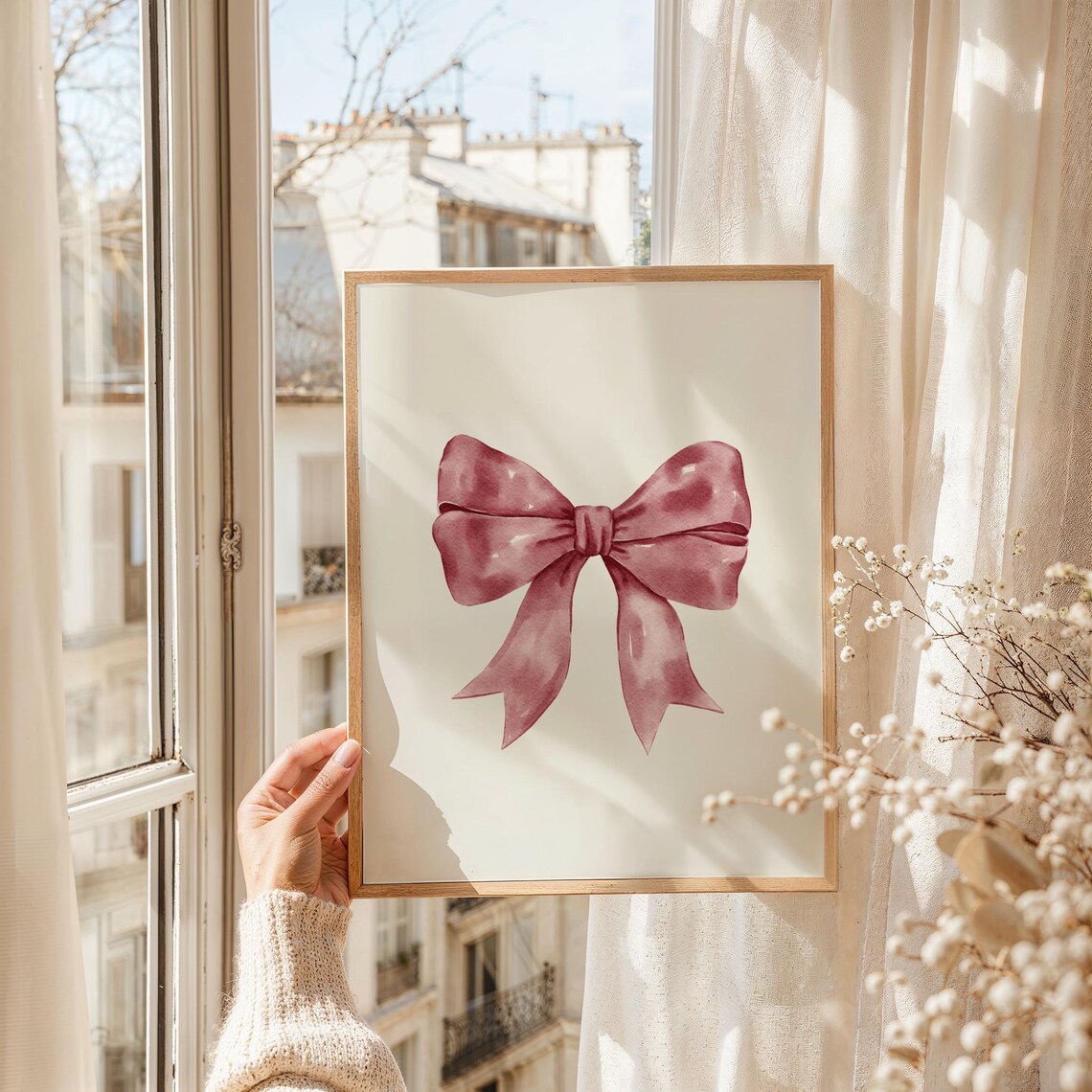 Bow Nursery Print, Coquette Preppy Decor Art Print - Image 5