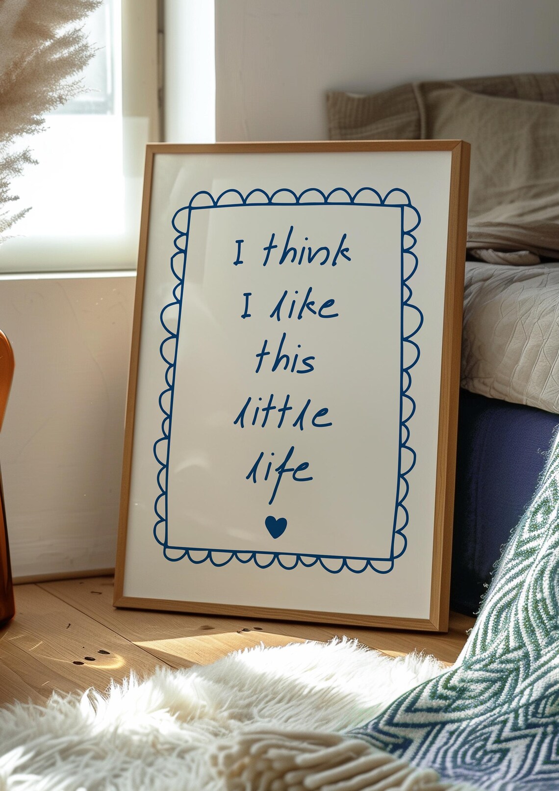 I Think I Like This Little Life Quote Print, Retro - Image 4