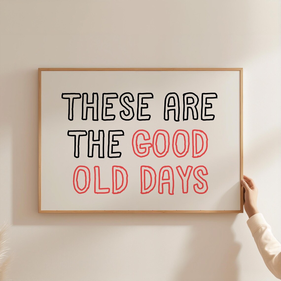 Good Old Days Retro Typography Art Print - Image 5