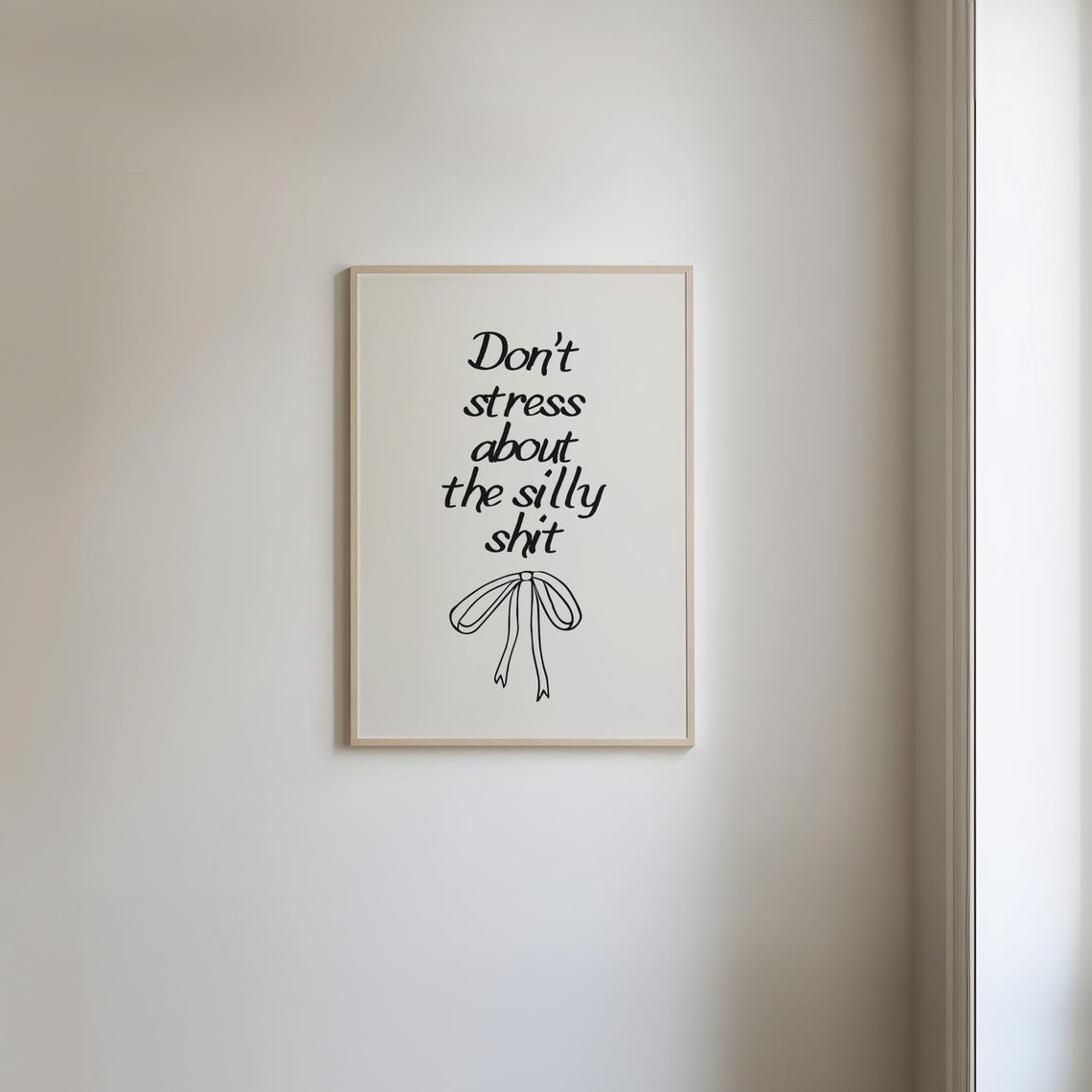 Dont Stress About The Silly Sht Inspirational Prints Trendy Wall Art Prints Cute Above Bed Decor Quirky Home Decor - Image 3
