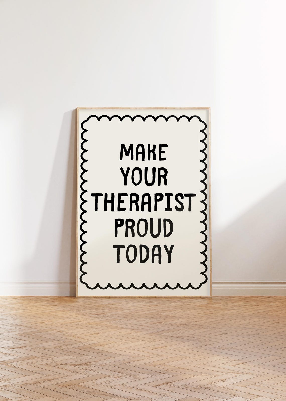 Make Your Therapist Proud Today Funny Quote Typography Poster - Image 4