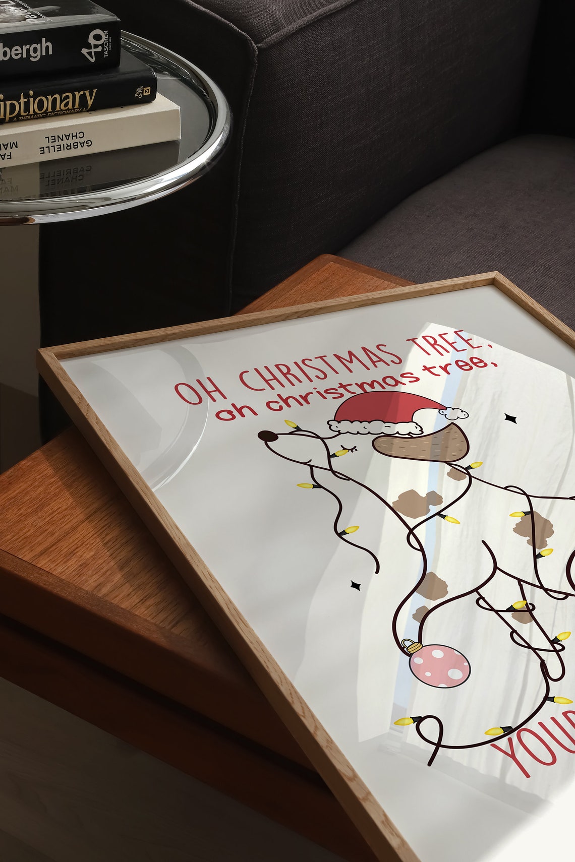 Oh Christmas Tree Your Fairy Lights Are History Dog Holiday Poster - Image 5