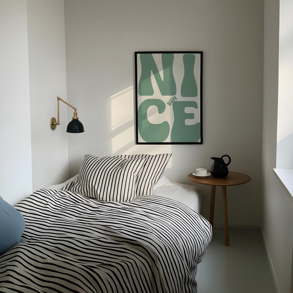 Nice Bum Typography Print, Funny Bathroom Art - Image 4