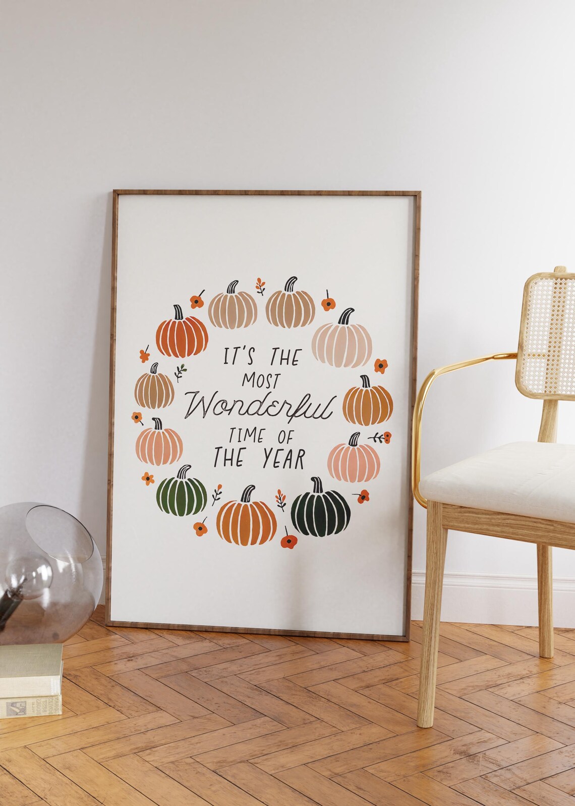 Its the Most Wonderful Time of the Year Pumpkin Wreath Poster - Image 5