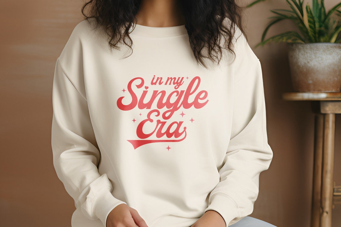 In My Single Era Red Retro Script Anti Valentine Wall Poster - Image 2