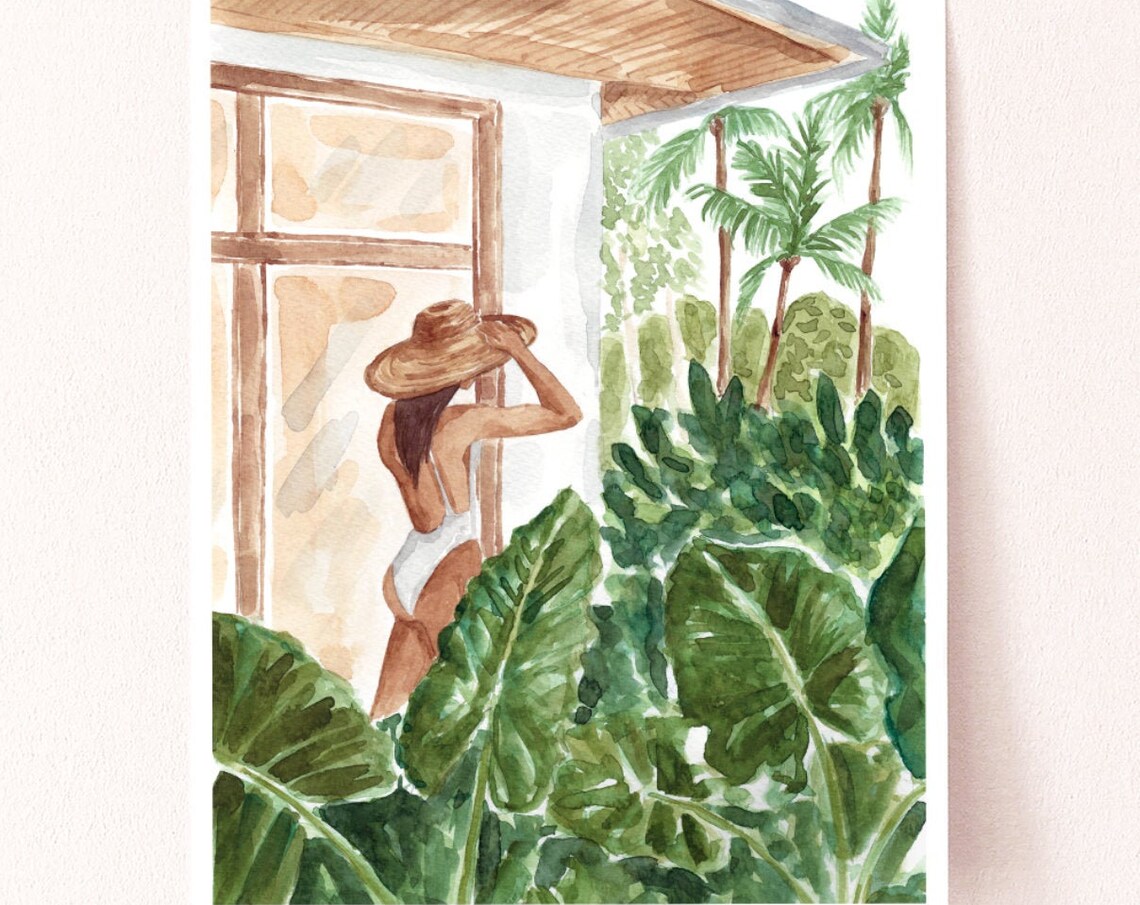 Woke Up In The Jungle Watercolor Art Print - Image 2