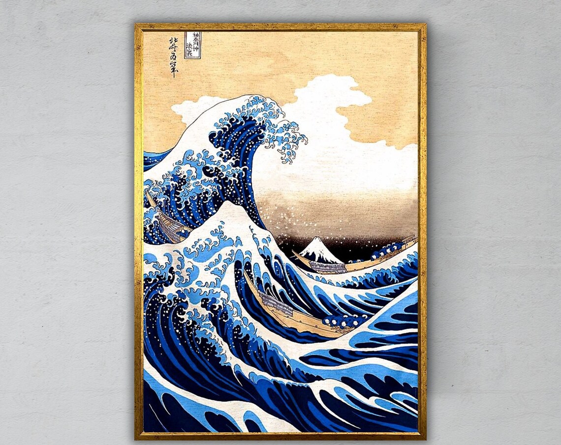 The Great Wave Off Kanagawa Hokusai Mount Fuji Japanese Art Poster