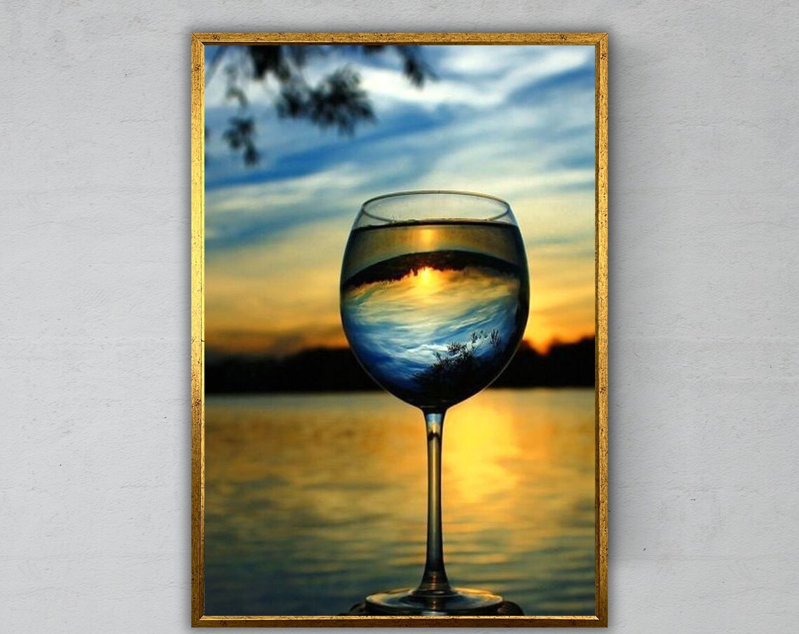 Sunshine Landscape Art Print, Sunset Nature Decor