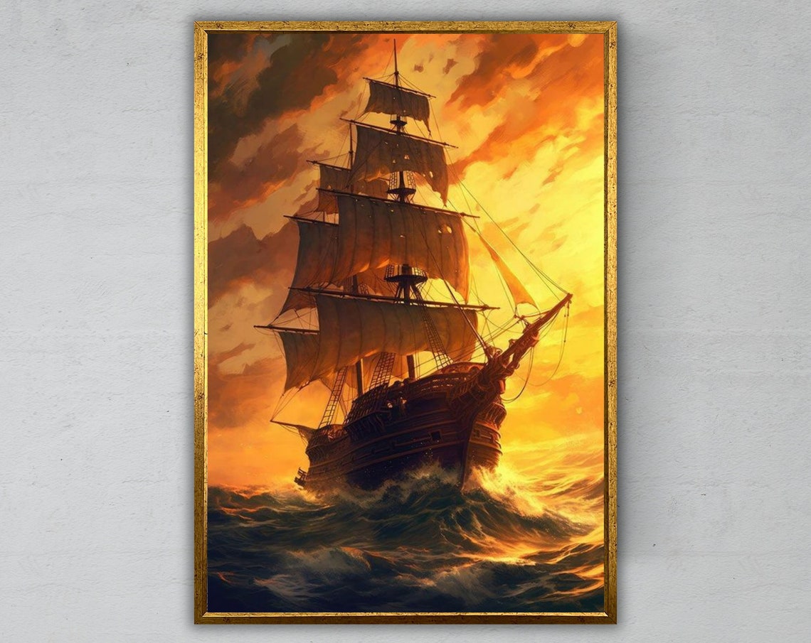 Ship Coastal Nautical Decor Art Print