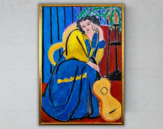 Colorful Matisse Wall Art Ready To Hang Abstract Print Large Wall Decor Art Lover Gift