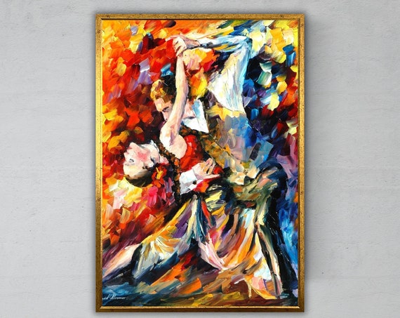 Abstract Dance Wall Art Ready To Hang Painting Ballet Home Decor Ballet Gift Ballerina Decor