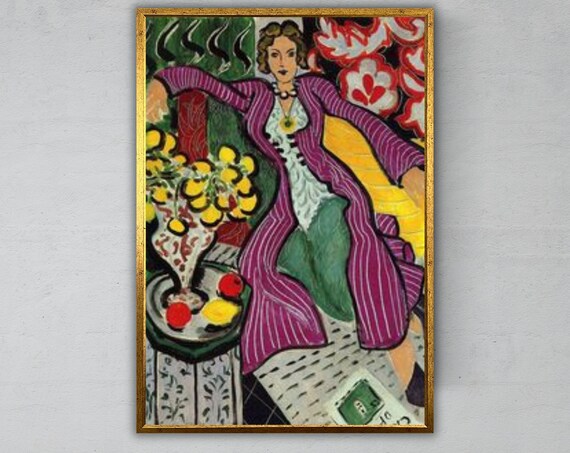 Henri Matisse Woman In Purple Coat Fauvist Portrait Fine Art Print