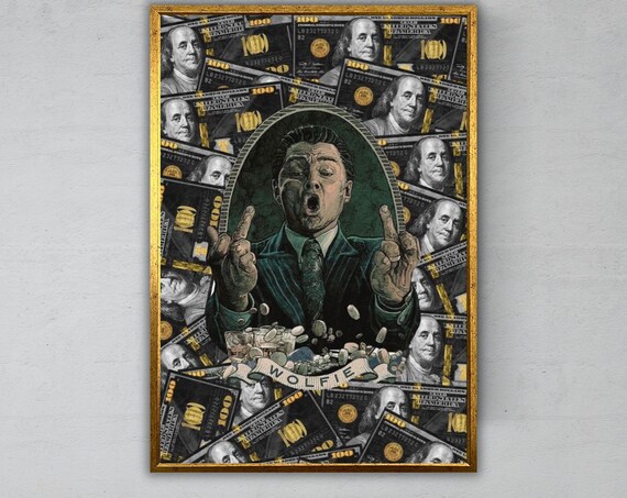The Wolf Of Wall Street Movie Art Leonardo DiCaprio Money Poster