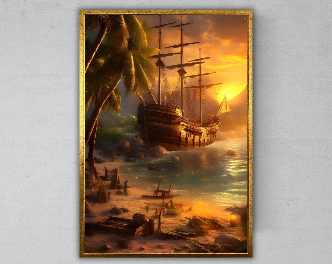 Ship Wall Art, Nautical Coastal Decor