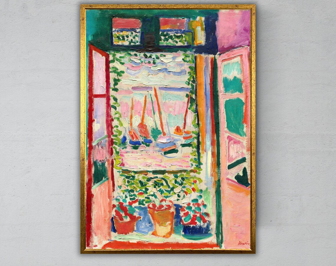 Henri Matisse Open Window Collioure Fauvist Sailboat View Masterpiece Poster