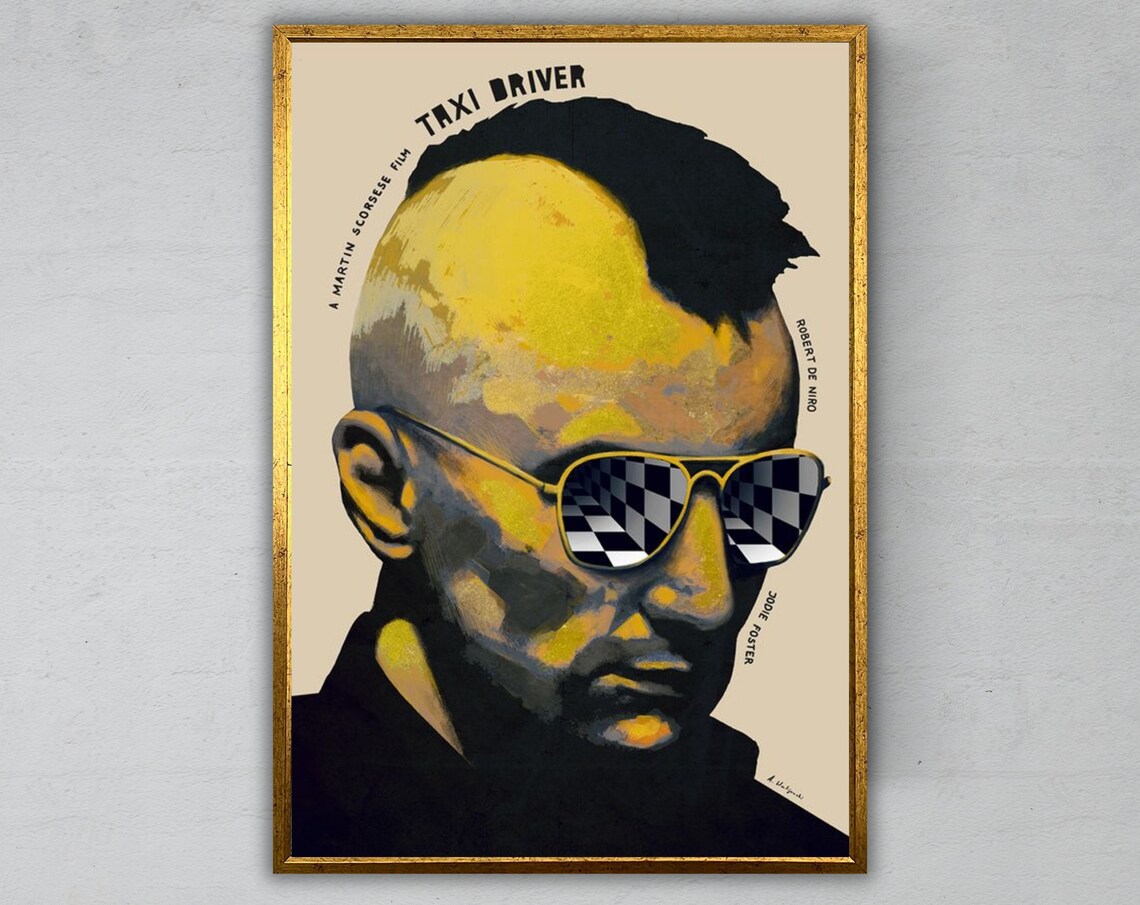 Taxi Driver Robert De Niro Mohawk Pop Art Martin Scorsese Film Poster