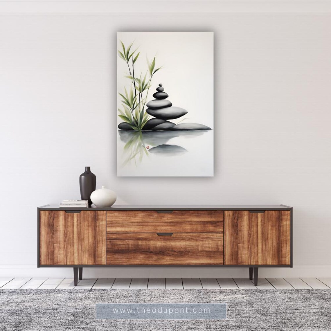Japandi Zen Minimalist Wall Art, Living Room Decor - Image 2