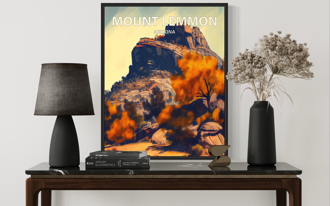 Mount Lemmon Arizona Autumn Sunset Poster with Rocky Desert Cliffs - Image 3