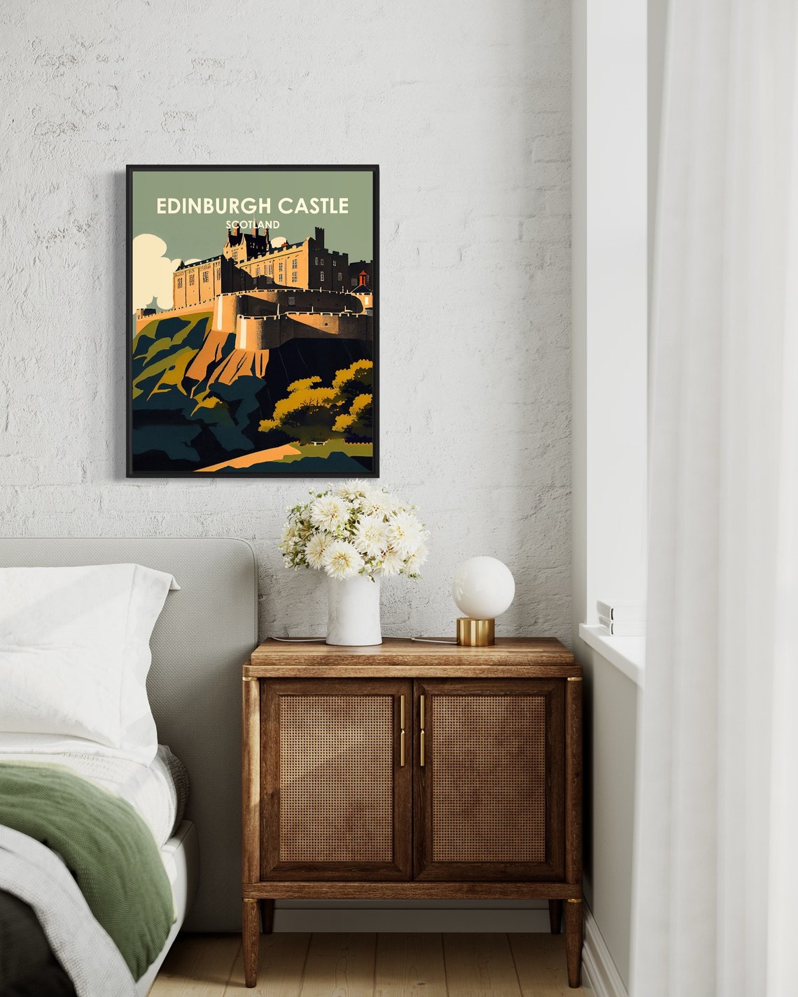 Edinburgh Castle Scotland Hilltop Vintage Travel Poster Artwork - Image 3