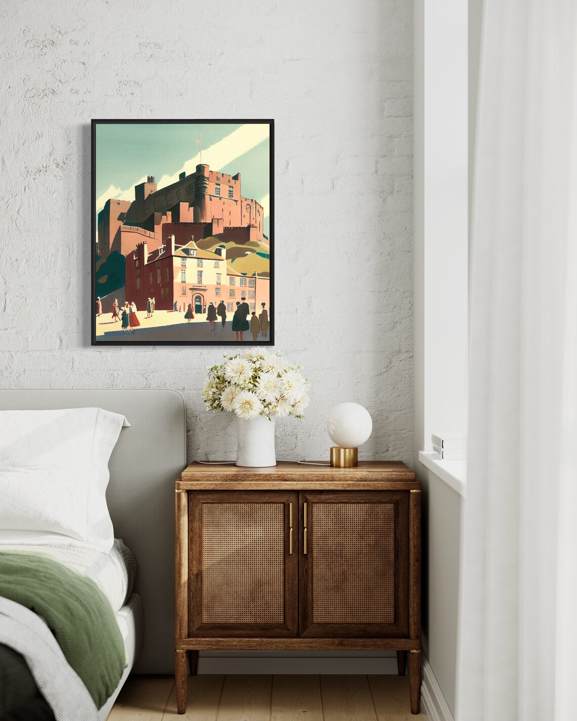 Edinburgh Castle Scotland Ancient Stone Fortress Vintage Poster - Image 2