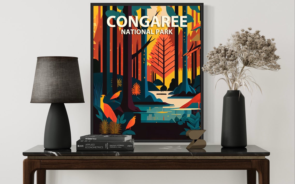Congaree National Park Forest Birds Sunset Wilderness Poster - Image 3