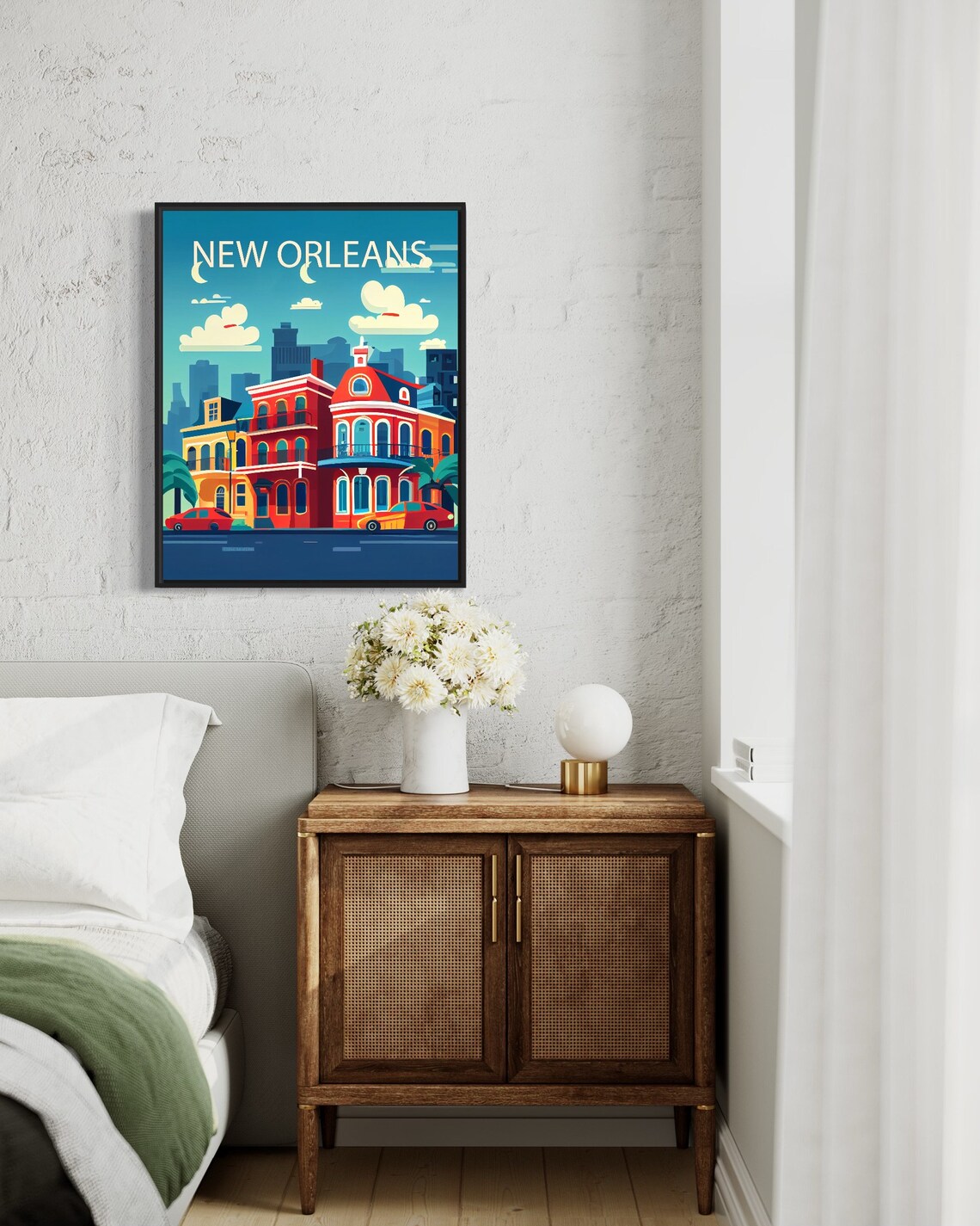 New Orleans Louisiana French Quarter Streets Vintage Travel Poster - Image 3
