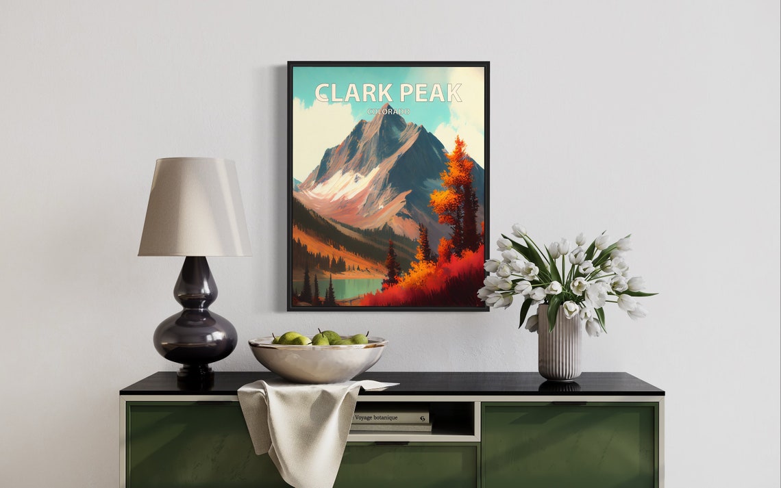 Clark Peak Colorado Pyramid Summit Turquoise Lake Autumn Poster - Image 3