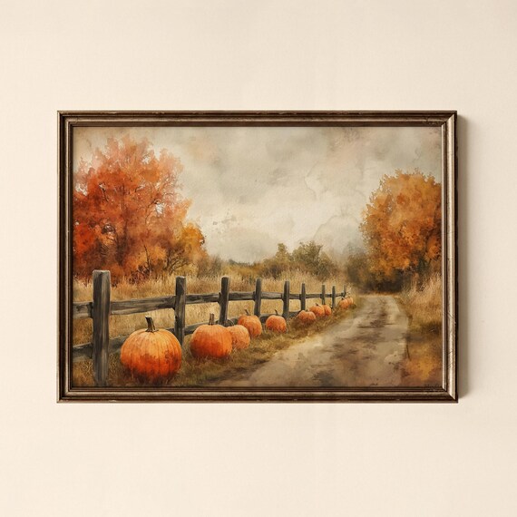 Thanksgiving Countryside Print Holiday Wall Art Bathroom Collected Prints Cpl678