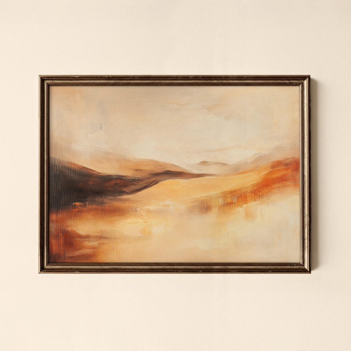 Warm Terracotta Dunes Abstract Modern Landscape Decor Art Poster