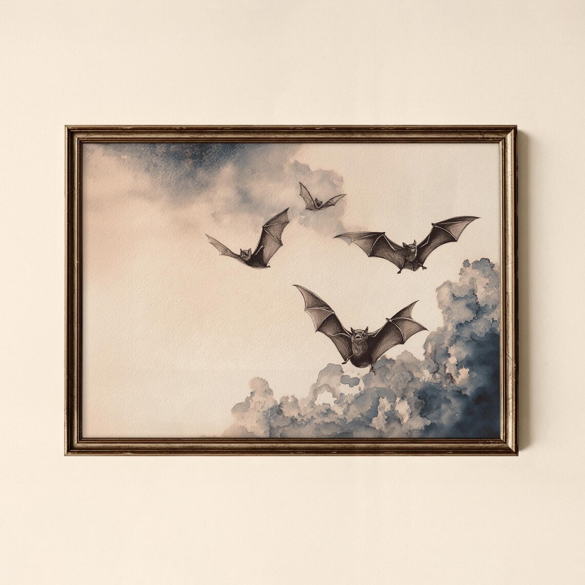 Halloween Bats Print Holiday Wall Art Bathroom Collected Prints Cpl756