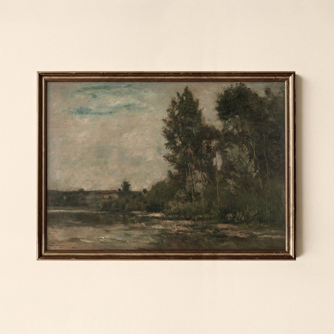 Vintage Riverside Trees Print Living Room Decor Collected Prints Cpl103