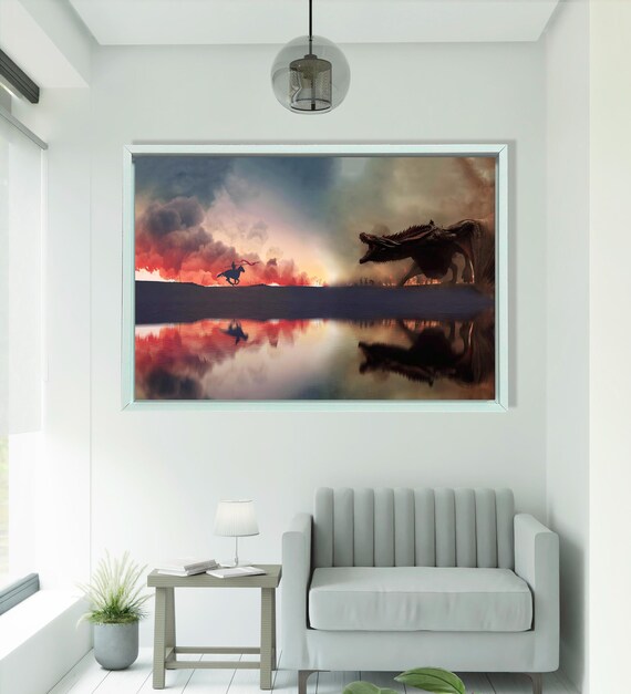 Game Of Throne Dragon War Art Print